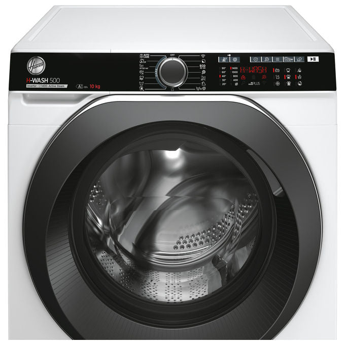 Hoover HWP410AMBC7-1-S H-WASH 500 Lavatrice Carica Frontale 10 Kg 1400 rpm Classe A Inverter Wi-Fi Vapore (85x60x58 cm) colore Bianco