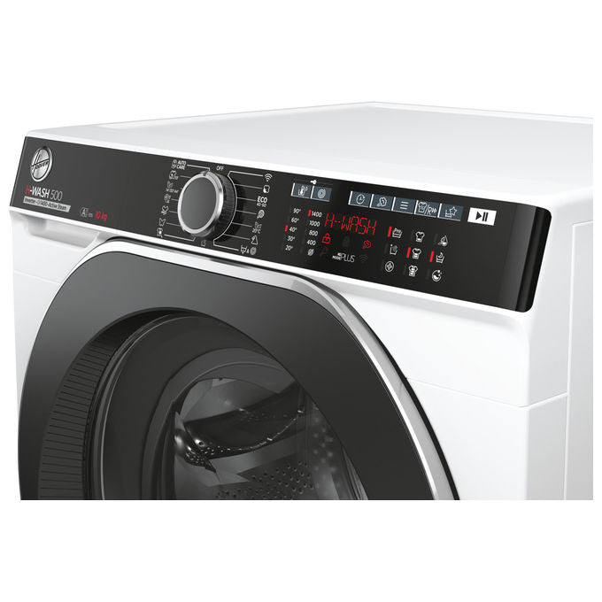 Hoover HWP410AMBC7-1-S H-WASH 500 Lavatrice Carica Frontale 10 Kg 1400 rpm Classe A Inverter Wi-Fi Vapore (85x60x58 cm) colore Bianco