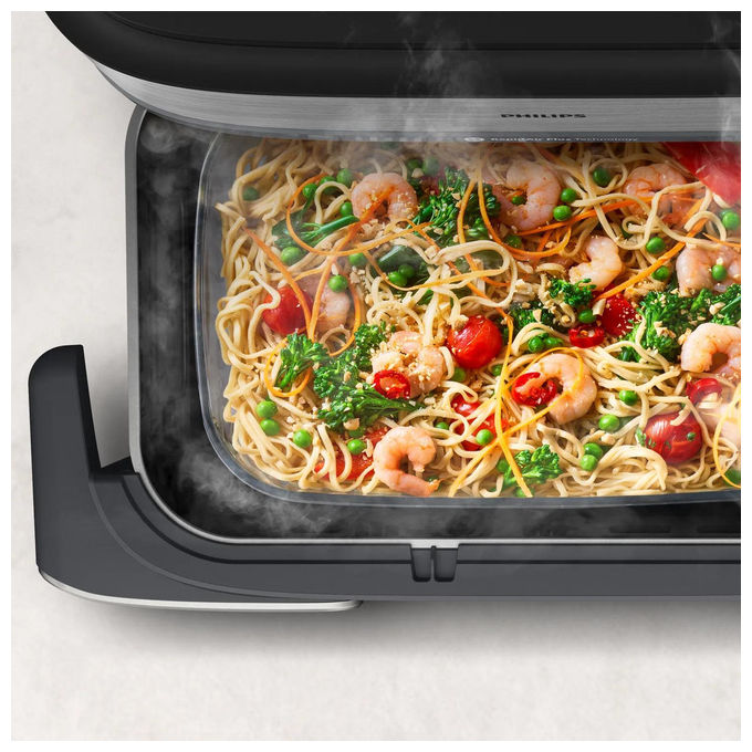 Philips NA565-02 Serie 5000 Friggitrice ad aria 9.5 L 2750 W 28 programmi Vapore SteamClean Touch colore Nero Argento