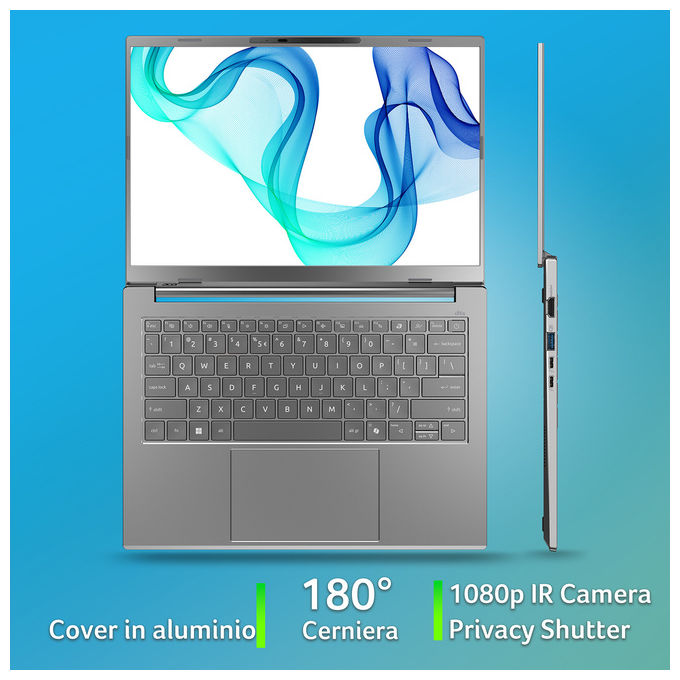 Acer A14-53M-543G Aspire 14 AI Notebook 14'' OLED WUXGA Intel Core Ultra 5 226V 16 GB RAM 512 GB SSD Wi-Fi 7 Windows 11 Home colore Argento