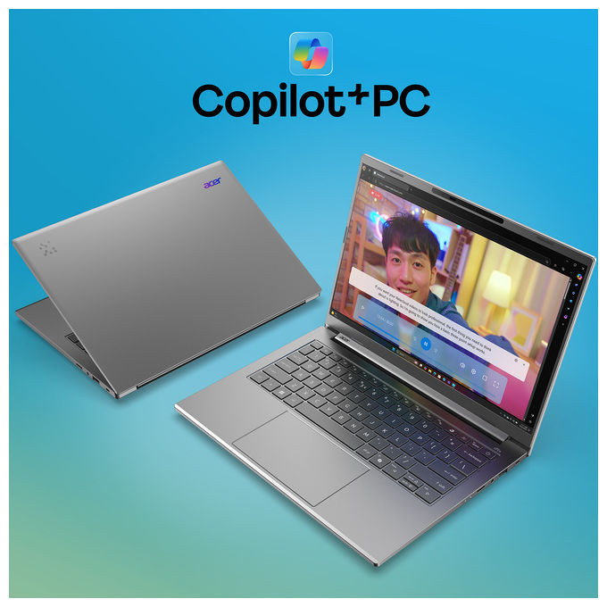 Acer A14-53M-543G Aspire 14 AI Notebook 14'' OLED WUXGA Intel Core Ultra 5 226V 16 GB RAM 512 GB SSD Wi-Fi 7 Windows 11 Home colore Argento