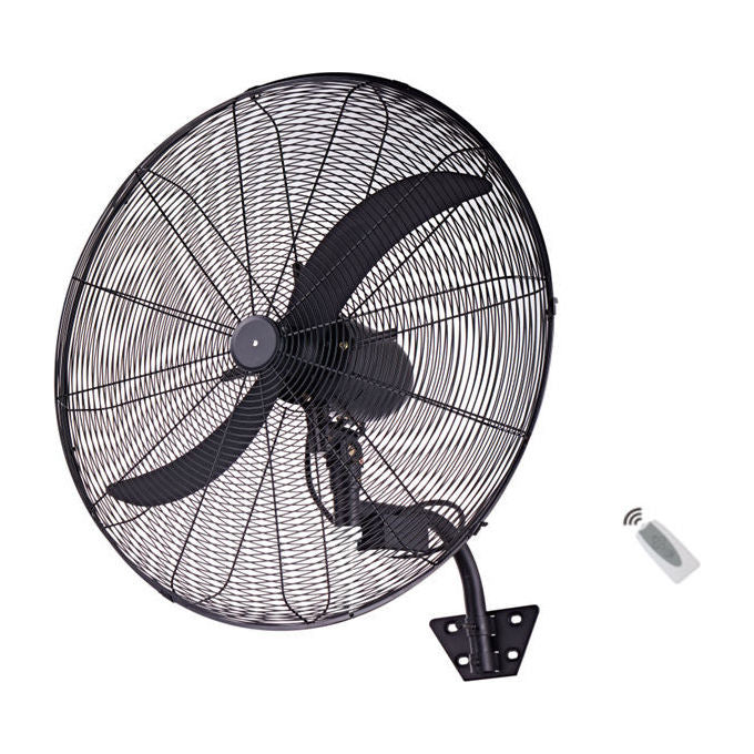 Bimar VIM60 Ventilatore Industriale da Parete 60 cm 3 Velocita' Oscillazione Automatica Timer 7h30 Telecomando colore Nero