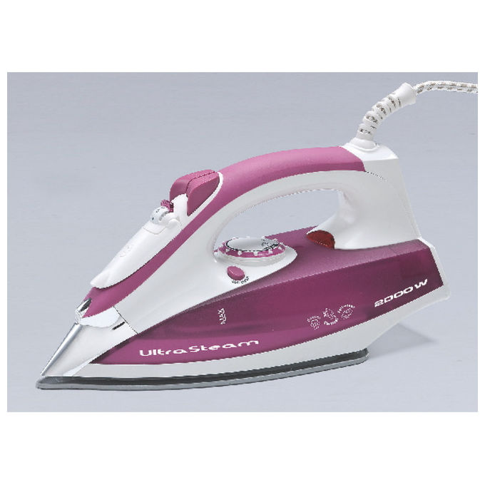 Ariete 6215 Ferro a vapore 2200W piastra acciaio inox serbatoio 280 ml colpo vapore 156 g-min autopulizia colore Bianco Viola