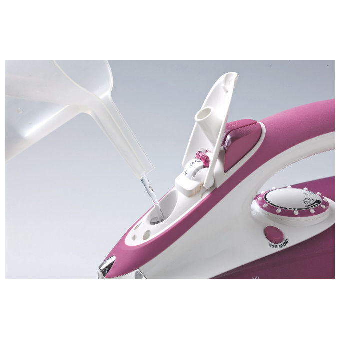 Ariete 6215 Ferro a vapore 2200W piastra acciaio inox serbatoio 280 ml colpo vapore 156 g-min autopulizia colore Bianco Viola