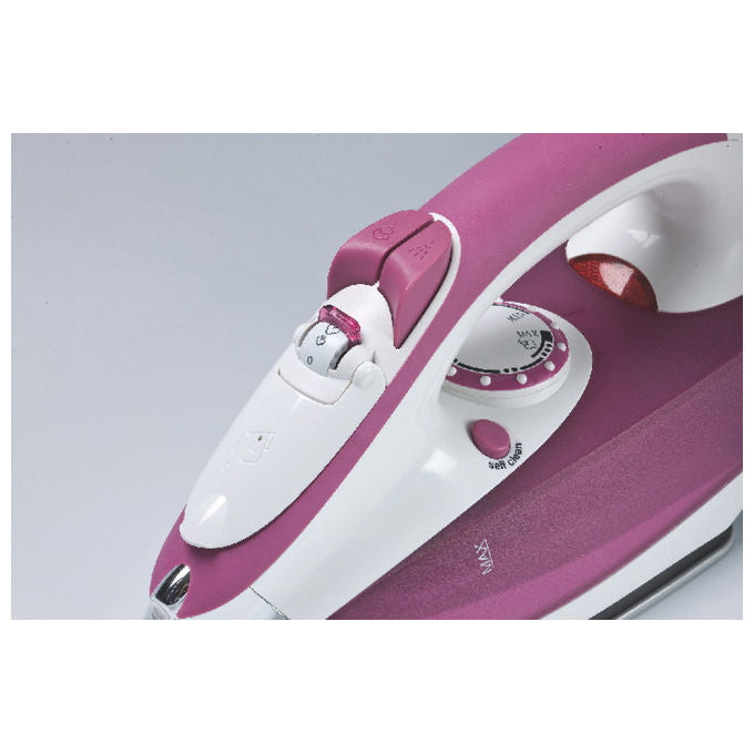 Ariete 6215 Ferro a vapore 2200W piastra acciaio inox serbatoio 280 ml colpo vapore 156 g-min autopulizia colore Bianco Viola