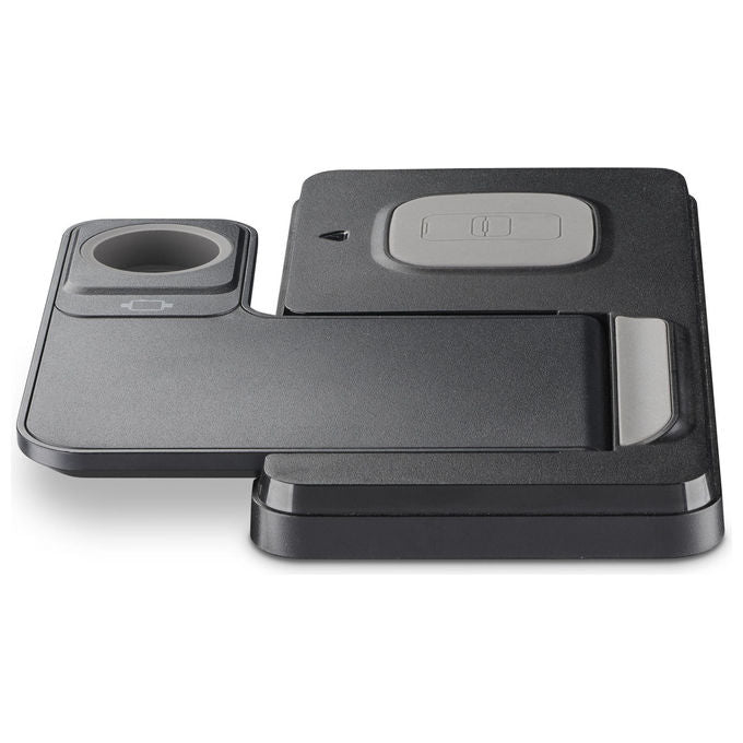 Cellularline WIRESTAND3IN1FBK Triple Station Caricabatterie Wireless 3 in 1 15W Apple Watch colore Nero