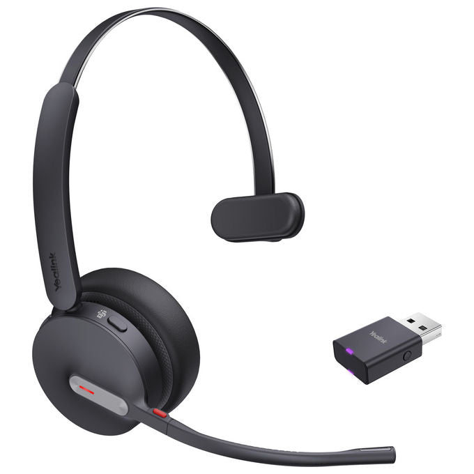 Yealink WH64 HYBRID MONO TEAMS Auricolare Wireless DECT Bluetooth 5.2 Ufficio colore Nero