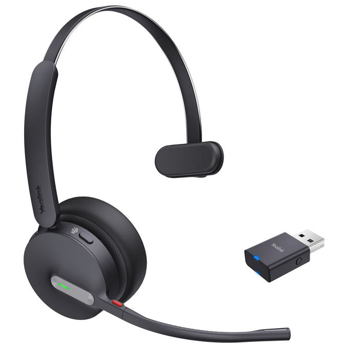 Yealink WH64 HYBRID MONO TEAMS Auricolare Wireless DECT Bluetooth 5.2 Ufficio colore Nero