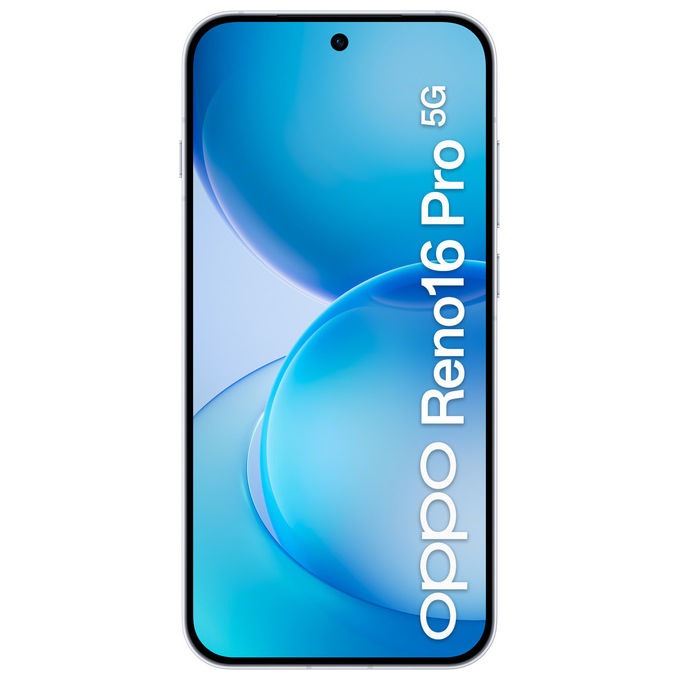 Oppo RENO16 PRO 5G Smartphone 6.32'' MediaTek Dimensity 8550 12 GB RAM 512 GB 200 MP Batteria 6000 mAh 80W colore Bianco