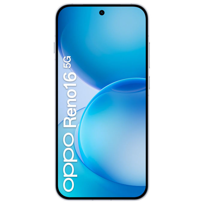 Oppo RENO16 5G Smartphone Snapdragon 7 Gen 4 8GB 512GB AMOLED 6.32'' 50MP Tripla Camera 6000mAh 80W colore Bianco