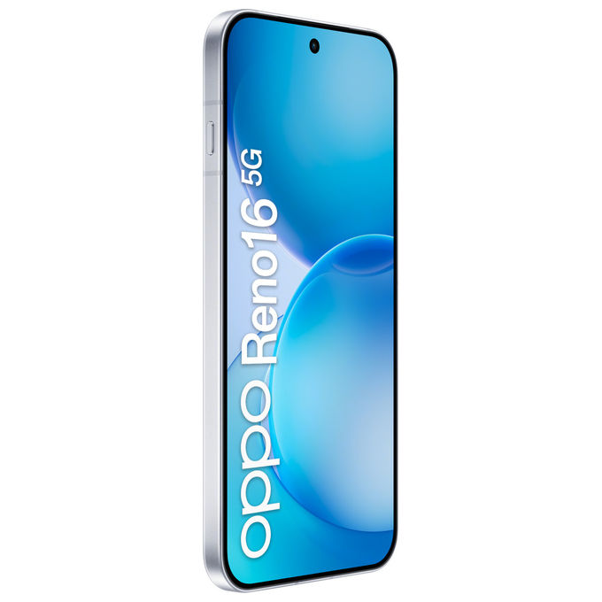 Oppo RENO16 5G Smartphone Snapdragon 7 Gen 4 8GB 512GB AMOLED 6.32'' 50MP Tripla Camera 6000mAh 80W colore Bianco