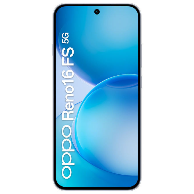 Oppo RENO16 FS 5G Smartphone 6.57'' AMOLED 8 GB 512 GB MediaTek Dimensity 7300 50 MP 6500 mAh SUPERVOOC 45W colore Bianco