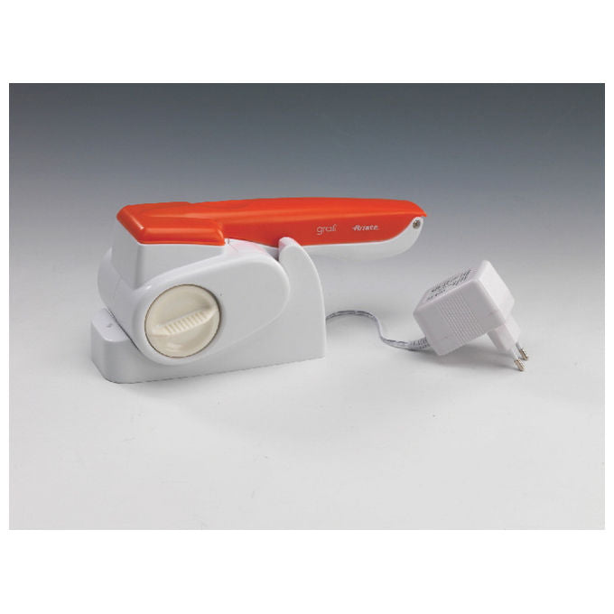 Ariete 440 Gratì Grattugia elettrica senza filo ricaricabile rullo acciaio inox 1500 mAh colore Arancione Bianco