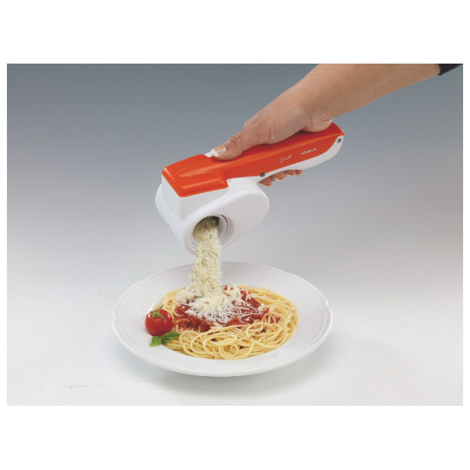 Ariete 440 Gratì Grattugia elettrica senza filo ricaricabile rullo acciaio inox 1500 mAh colore Arancione Bianco