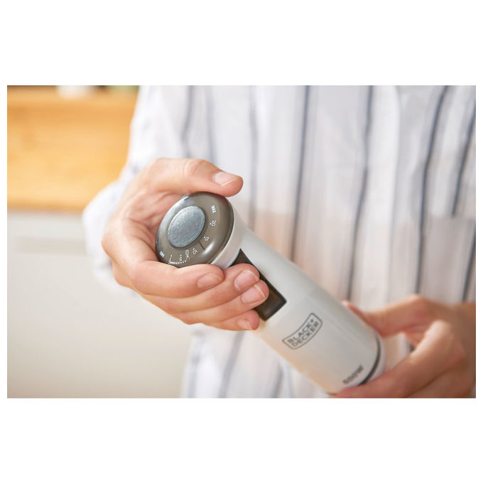 Black and Decker BXHBA600E Frullatore ad Immersione 600 W 20 velocita' funzione Turbo 3 accessori colore Bianco
