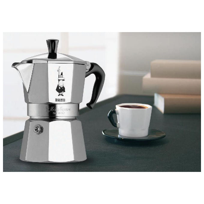 Bialetti 0001103 Moka Express Caffettiera Moka 6 Tazze Alluminio colore Argento
