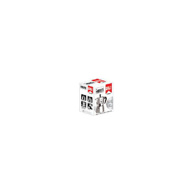 Bialetti 0001103 Moka Express Caffettiera Moka 6 Tazze Alluminio colore Argento