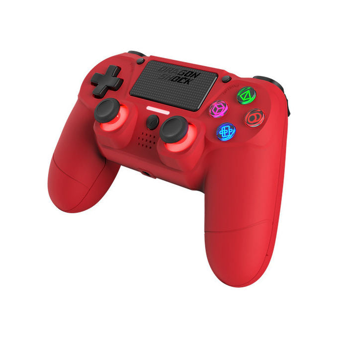 Dragonshock DSCPS4-RD Mizar Gamepad Wireless Bluetooth per PS4 PC Mobile Touchpad RGB 620 mAh colore Rosso