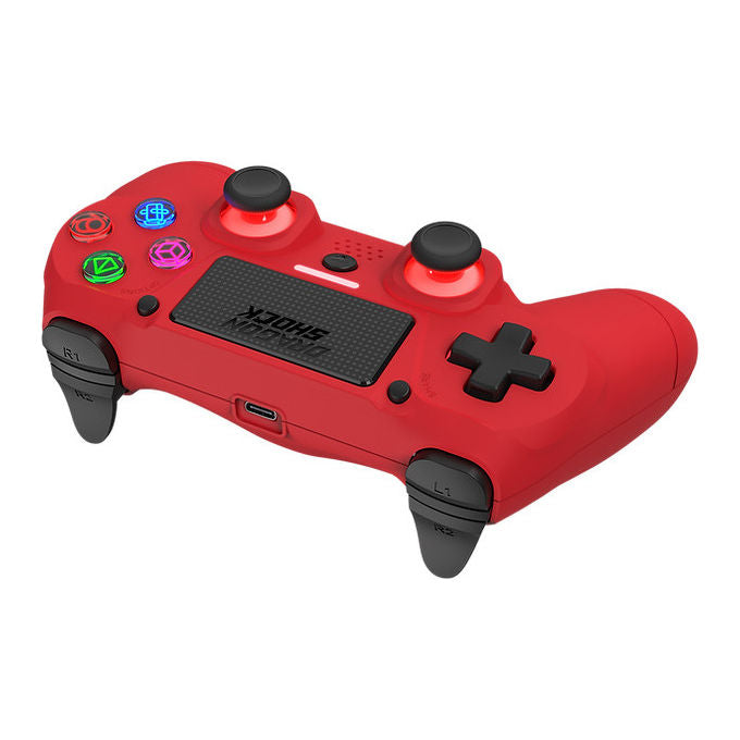 Dragonshock DSCPS4-RD Mizar Gamepad Wireless Bluetooth per PS4 PC Mobile Touchpad RGB 620 mAh colore Rosso