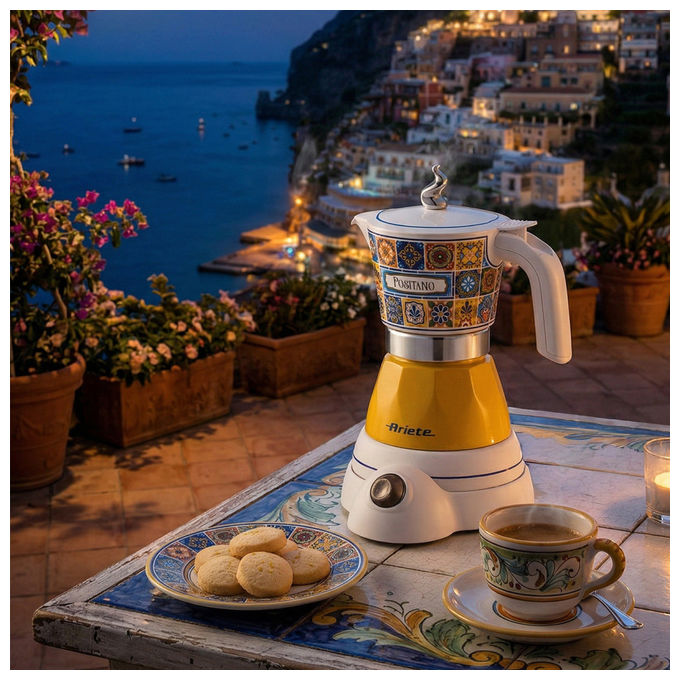 Ariete 1358 Moka Aroma Macchina da caffe' Moka Elettrica 4 tazze 480W colore Bianco 400