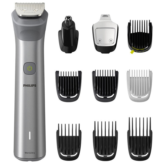 Philips MG5920-15 Serie 5000 Regolabarba Multigroom 10 in 1 Viso Capelli Corpo lame autoaffilanti autonomia 120 min colore Acciaio inox