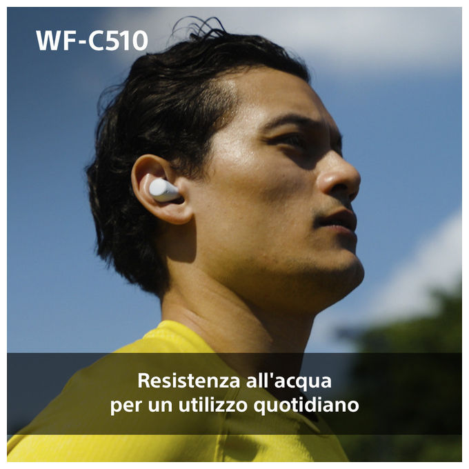 Sony WFC510W Auricolari True Wireless In-ear Bluetooth 5.3 Multipoint IPX4 22h Ambient Sound colore Bianco