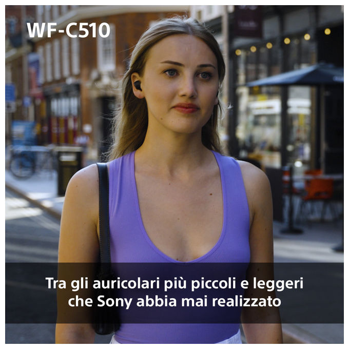 Sony WFC510W Auricolari True Wireless In-ear Bluetooth 5.3 Multipoint IPX4 22h Ambient Sound colore Bianco