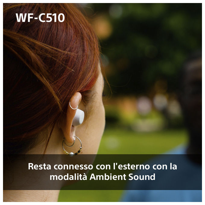 Sony WFC510W Auricolari True Wireless In-ear Bluetooth 5.3 Multipoint IPX4 22h Ambient Sound colore Bianco