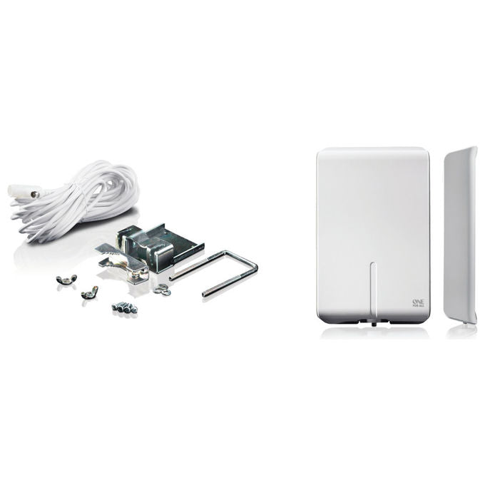 One For All SV 9450 Professional Outdoor Antenna TV DVB-T2 DAB+ 44dB Filtro LTE GSM 25 km colore Bianco