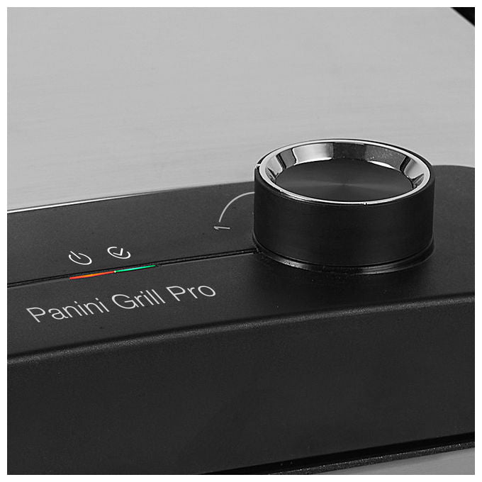 Princess 112425 Panini Grill Pro Griglia Elettrica a Contatto 2000W Piastra Antiaderente Termostato Regolabile 30x27 cm colore Nero