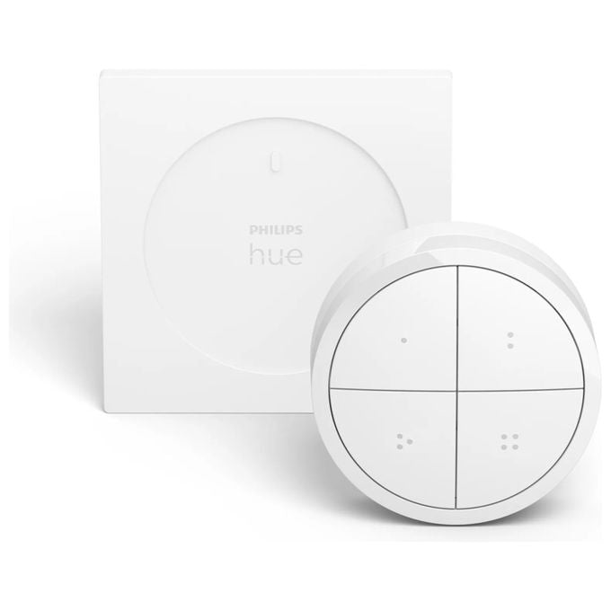 Philips 8719514440999 Hue Tap Dial Switch Interruttore Wireless ZigBee Bluetooth 4 pulsanti batteria CR2032 colore Bianco
