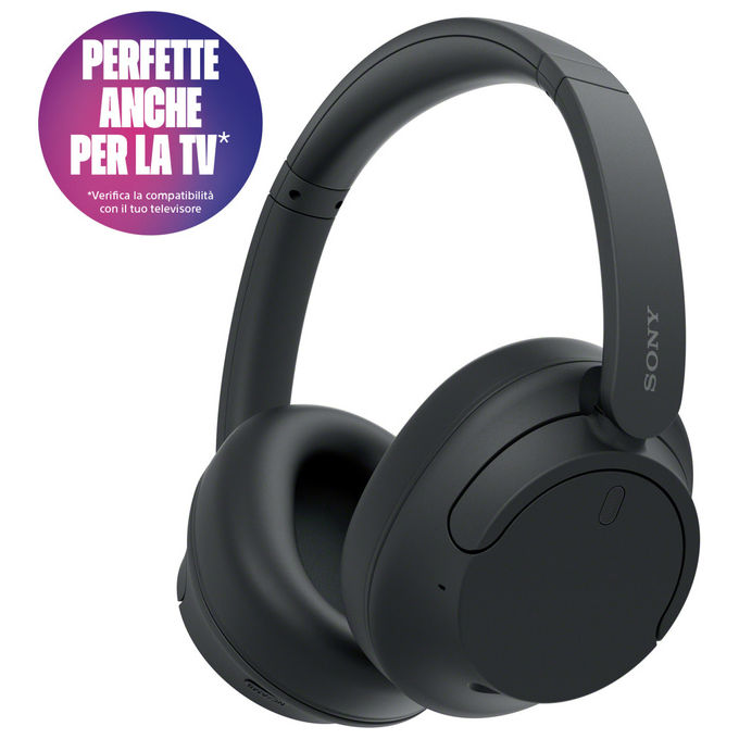 Sony WHCH720N Cuffie Bluetooth Wireless a Padiglione Cancellazione Rumore ANC 35h Ricarica Rapida colore Nero