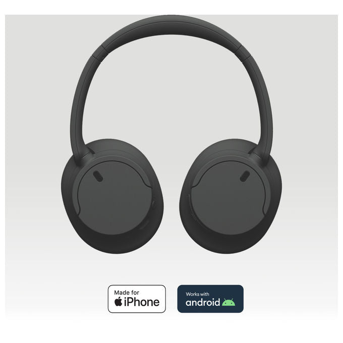 Sony WHCH720N Cuffie Bluetooth Wireless a Padiglione Cancellazione Rumore ANC 35h Ricarica Rapida colore Nero