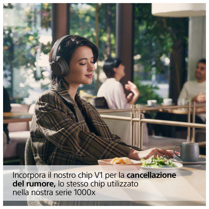 Sony WHCH720N Cuffie Bluetooth Wireless a Padiglione Cancellazione Rumore ANC 35h Ricarica Rapida colore Nero