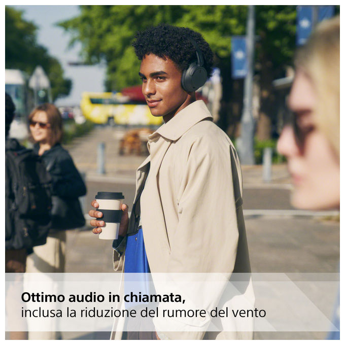 Sony WHCH720N Cuffie Bluetooth Wireless a Padiglione Cancellazione Rumore ANC 35h Ricarica Rapida colore Nero