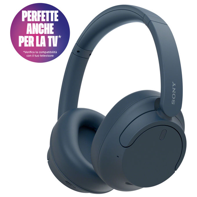Sony WH-CH720N Cuffie a Padiglione Bluetooth 5.2 Noise Cancelling 35h USB Tipo-C Musica e Chiamate colore Blu