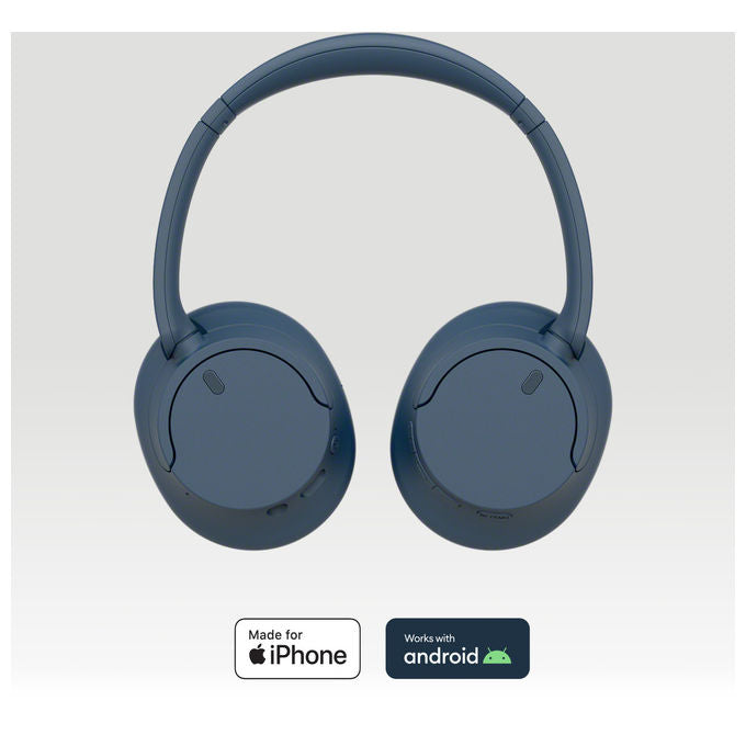 Sony WH-CH720N Cuffie a Padiglione Bluetooth 5.2 Noise Cancelling 35h USB Tipo-C Musica e Chiamate colore Blu