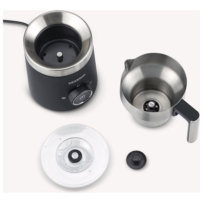 Severin SM 3585 Montalatte a Induzione 500 W 500 ml 4 Programmi Schiuma Calda e Fredda Acciaio Inox colore Nero