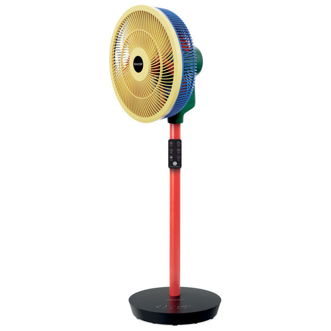 Macom 982 Enjoy and Relax Colour Fan Ventilatore a Piantana 35cm 25W 8 velocita' 26,2 dB Timer 8h Telecomando colore Nero Blu Verde Rosso Giallo