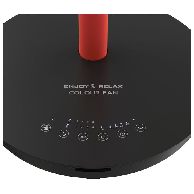 Macom 982 Enjoy and Relax Colour Fan Ventilatore a Piantana 35cm 25W 8 velocita' 26,2 dB Timer 8h Telecomando colore Nero Blu Verde Rosso Giallo