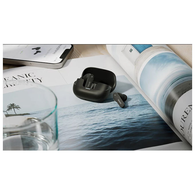 Philips TAT3000BK-00 Auricolari True Wireless In-ear ANC Ibrido Bluetooth 6.0 6 Microfoni IPX4 48h autonomia colore Nero