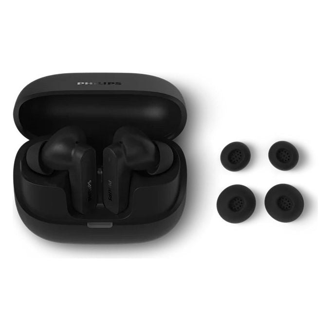 Philips TAT3000BK-00 Auricolari True Wireless In-ear ANC Ibrido Bluetooth 6.0 6 Microfoni IPX4 48h autonomia colore Nero