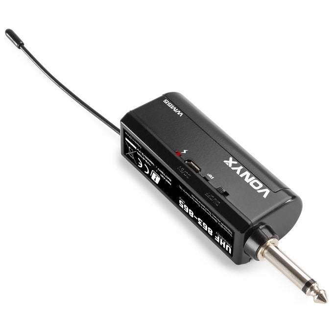 Vonyx WM55 Radiomicrofono Wireless UHF Palmare 16 Canali Portata 50 m Jack 6.35 mm colore Nero Grigio