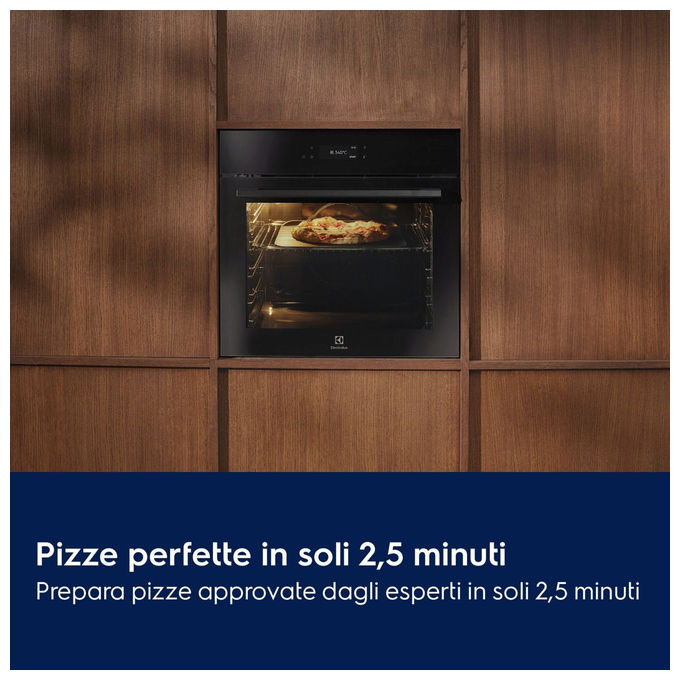 Electrolux EOX8P08WH PizzaExpert Forno da incasso Elettrico Pirolitico 72 L Classe A++ Wi-Fi Touch (59x59x57 cm) colore Nero