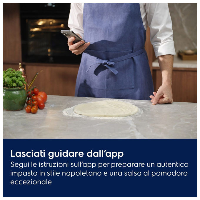 Electrolux EOX8P08WH PizzaExpert Forno da incasso Elettrico Pirolitico 72 L Classe A++ Wi-Fi Touch (59x59x57 cm) colore Nero