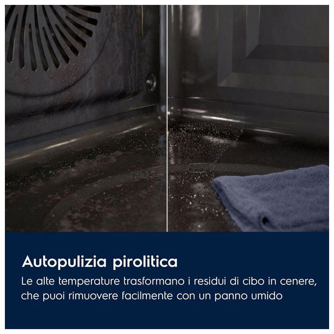 Electrolux EOX8P08WH PizzaExpert Forno da incasso Elettrico Pirolitico 72 L Classe A++ Wi-Fi Touch (59x59x57 cm) colore Nero
