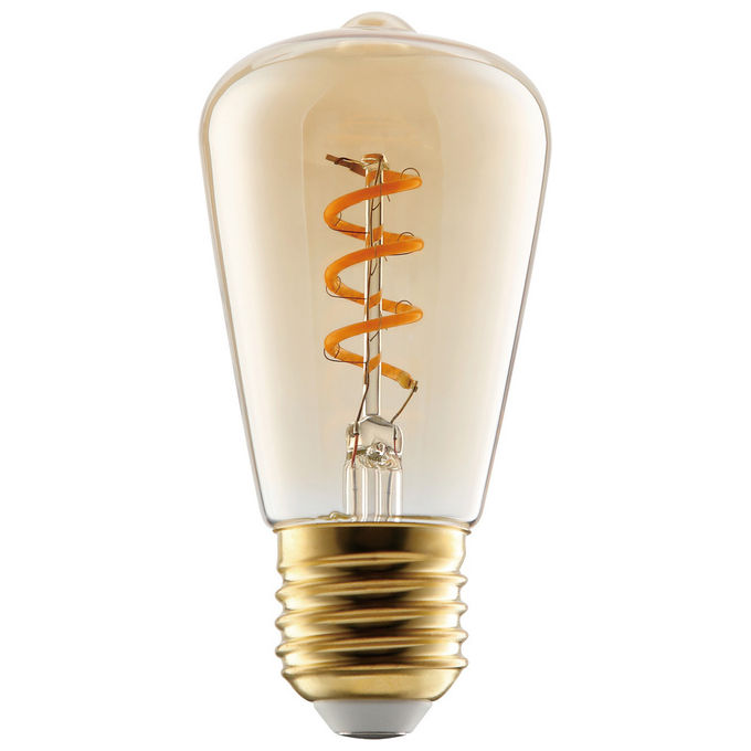 Eglo 11836 Lampadina LED Filamento E27 4W 380lm 2200K Dimmerabile colore Ambra