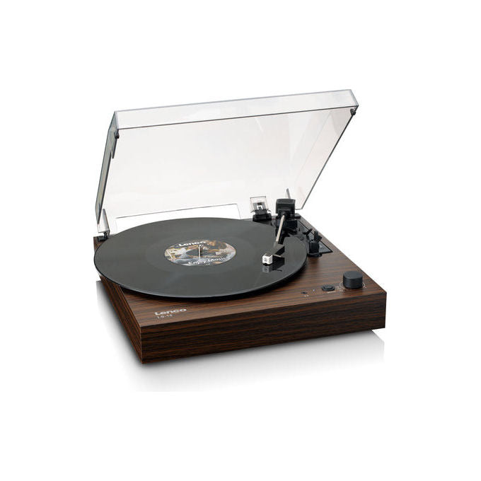 Lenco LS-15WD Giradischi a Cinghia Bluetooth 5.3 Altoparlanti Integrati 6 W Preamplificatore Phono 33 45 rpm colore Legno