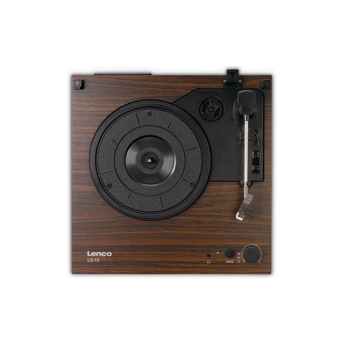 Lenco LS-15WD Giradischi a Cinghia Bluetooth 5.3 Altoparlanti Integrati 6 W Preamplificatore Phono 33 45 rpm colore Legno