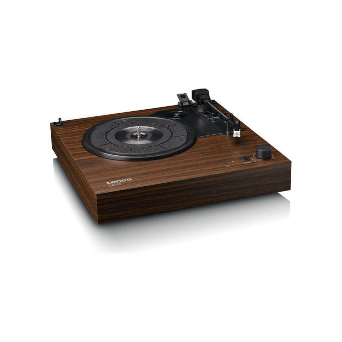 Lenco LS-15WD Giradischi a Cinghia Bluetooth 5.3 Altoparlanti Integrati 6 W Preamplificatore Phono 33 45 rpm colore Legno